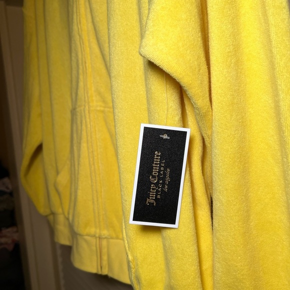 NWT Juicy Couture Black Label Terrycloth Oversized Track Jacket, size small Y2K - Picture 9 of 11
